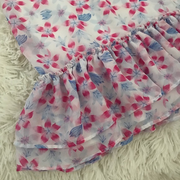 🌺 Calvin Klein Girl Floral Ruffled Dress 🌺 - Picture 2 of 7